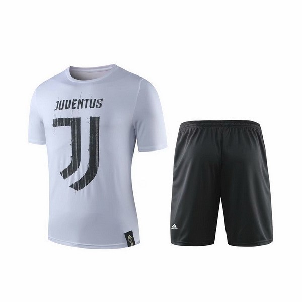 Trainingsshirt Juventus Komplett Set 2019-20 Schwarz Grau